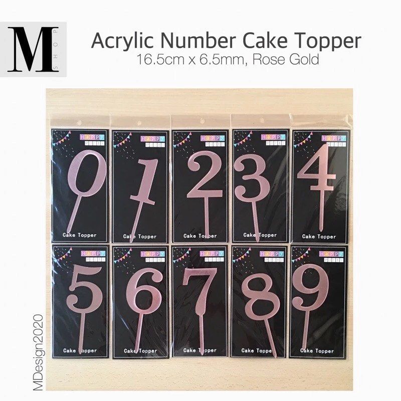Acrylic Number Topper (Category: Bakeware) located in Manila. Submitted by mshopmla (Listing ID 1327692862, Image 1). Description: Acrylic Number Cake Topper, Rose Gold, Gold, Silver Product Code: ANCT-RG 1,2,3,4,5,6,7,8,9,0, Price: Php 75.00 each Product Code: ANCT-G 1,2,3,4,5,6,7,8,9,0, Price: Php 75.00 each Product Code: ANCT-S 1,2,3,4,5,6,7,8,9,0, Price: Php 75.00 each #happybirthday #topper #acrylic #1234567890.