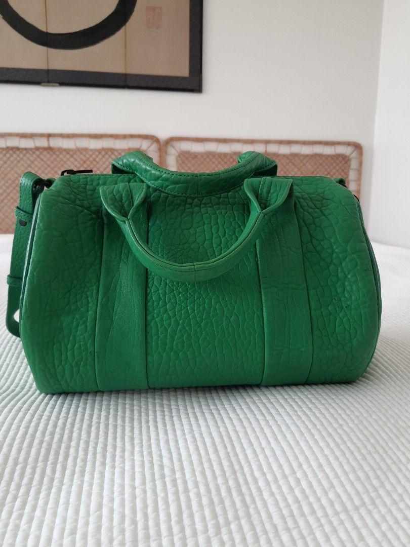 ALEXANDER WANG ROCCO BAG (Category: Luxury Bags & Wallets) located in Mandaluyong City. Submitted by shark198 (Listing ID 1327561511, Image 3). Description: This is authentic alexander wang rocco bag in deep green color with matte black metal feet beautiful leather perfect size hard to find this model in this color there is no obvious issue and in a great condition..