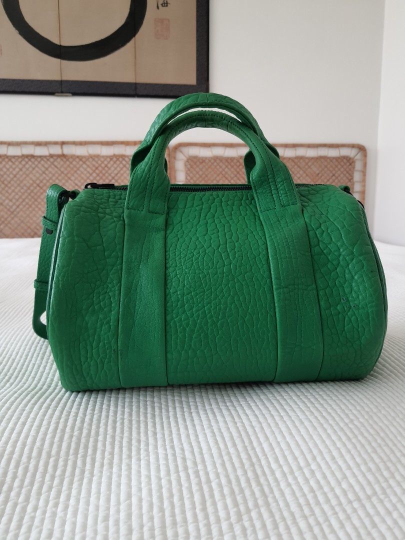 ALEXANDER WANG ROCCO BAG (Category: Luxury Bags & Wallets) located in Mandaluyong City. Submitted by shark198 (Listing ID 1327561511, Image 1). Description: This is authentic alexander wang rocco bag in deep green color with matte black metal feet beautiful leather perfect size hard to find this model in this color there is no obvious issue and in a great condition..