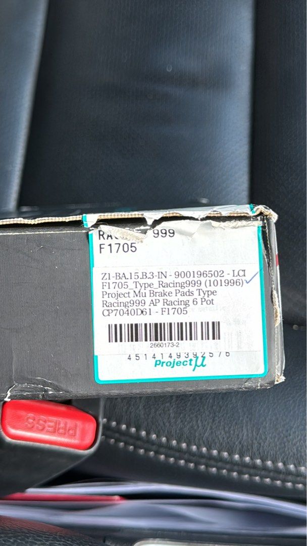 Ap Racing cp9040 7040 brake pad (Category: Accessories) located in Singapore. Submitted by weeweii (Listing ID 1327582946, Image 3). Description: Ap Racing cp 9040 / 7040 Brake pad PMU Racing 999 CP7040D61 Brand New - Open to check size only Bought wrong size BBK , Ap Racing , Brembo , CP9040 , CP7040 .