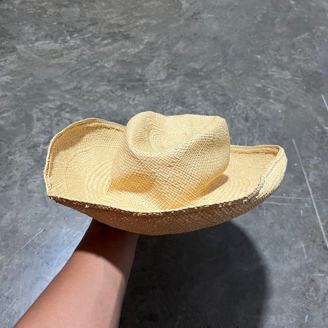 A.P.C Woven Rattan Cowboy Hat Men s Fashion Watches Accessories Caps Hats on Carousell