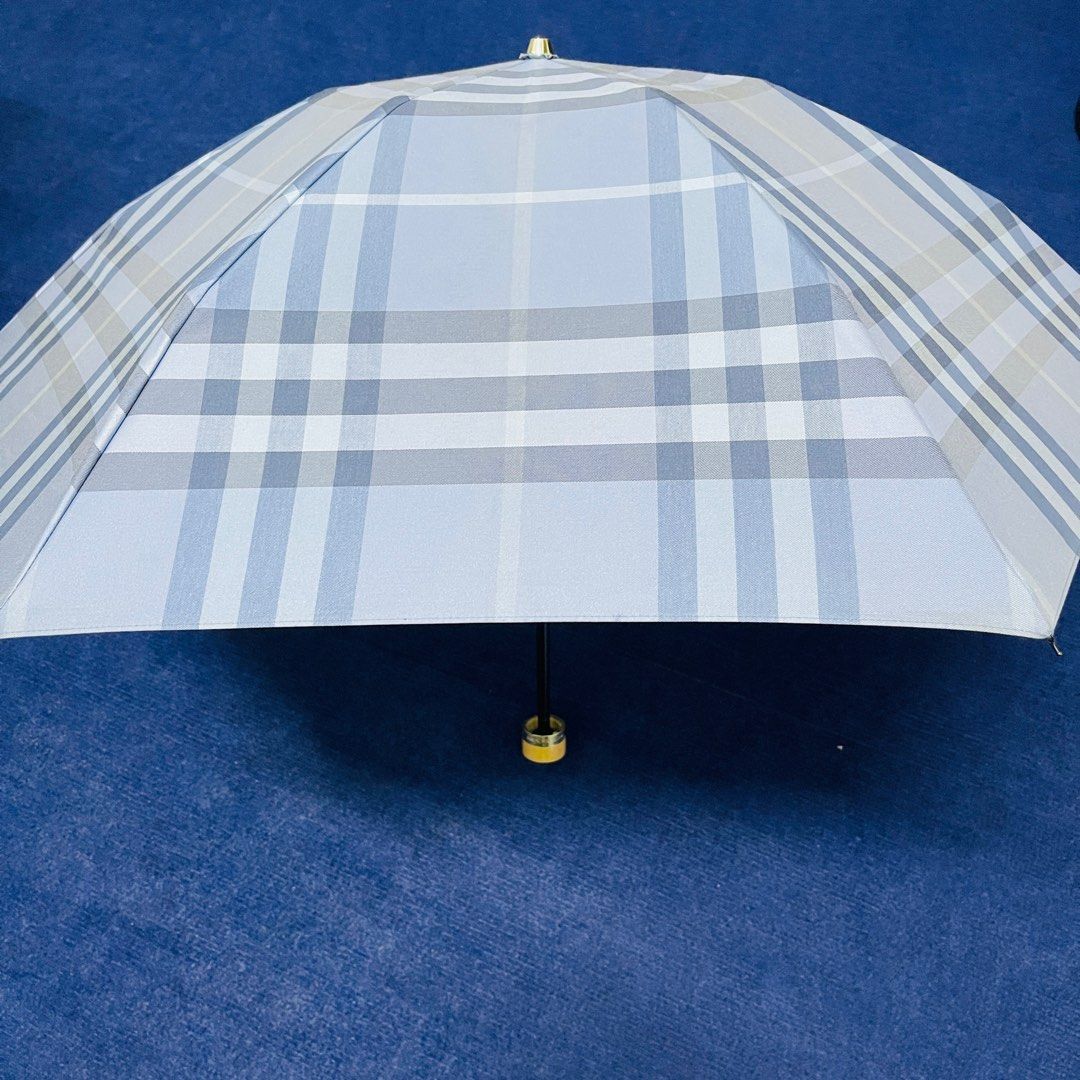Burberry Folding Umbrella Parasol Nova Check Blue MIJ
