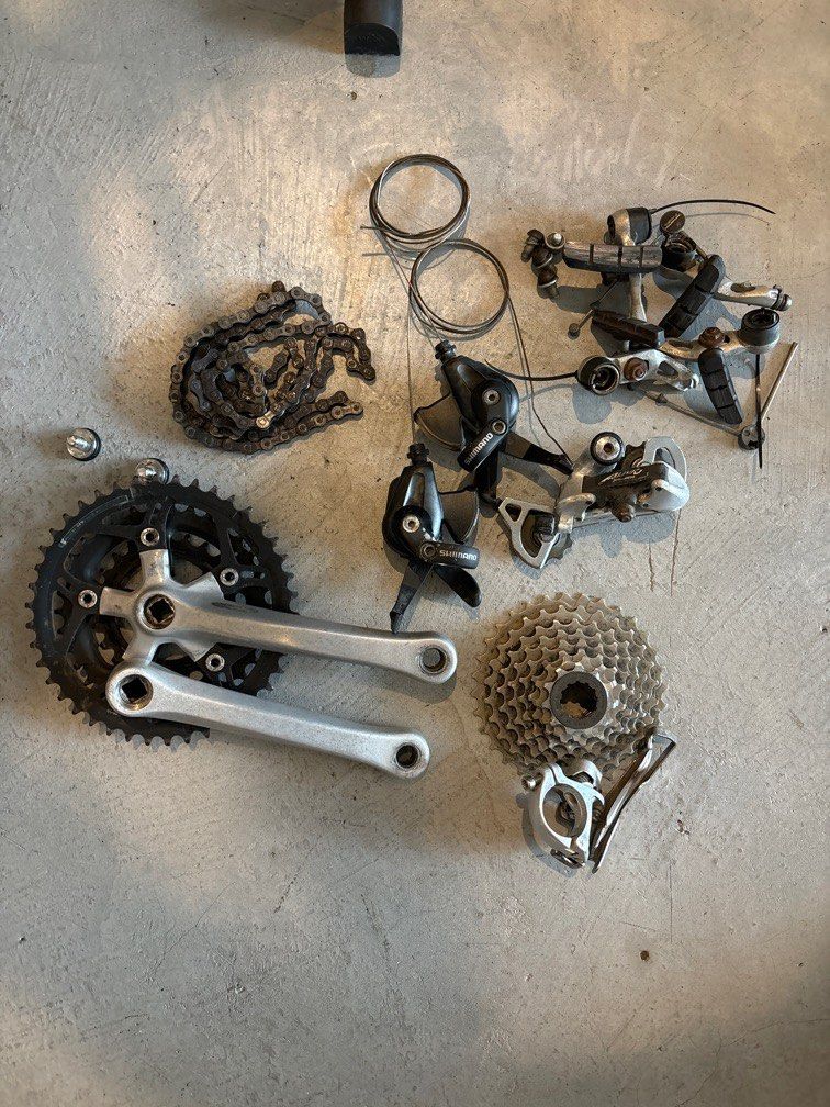 Classic Shimano Alivio groupset with cantilever Sports Equipment Bicycles Parts Parts Accessories on Carousell