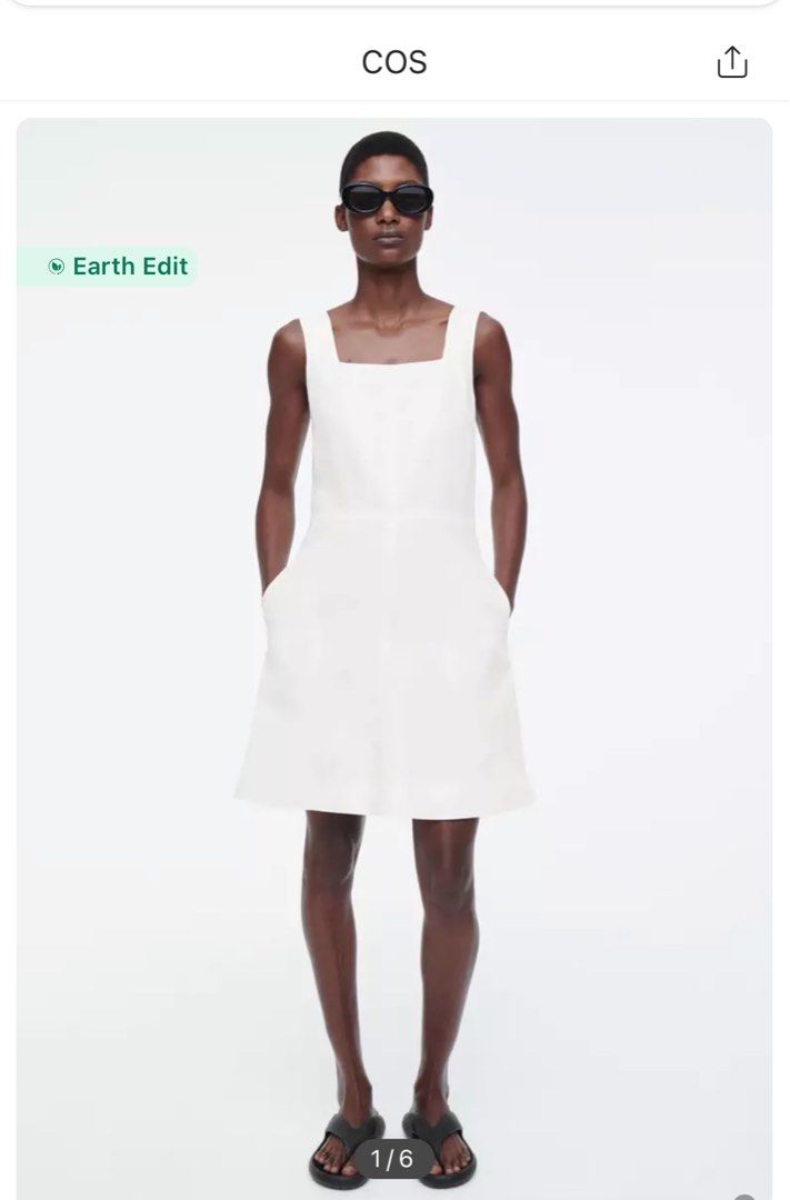 COS white dress mini pinafore Women s Fashion Dresses Sets Dresses on Carousell