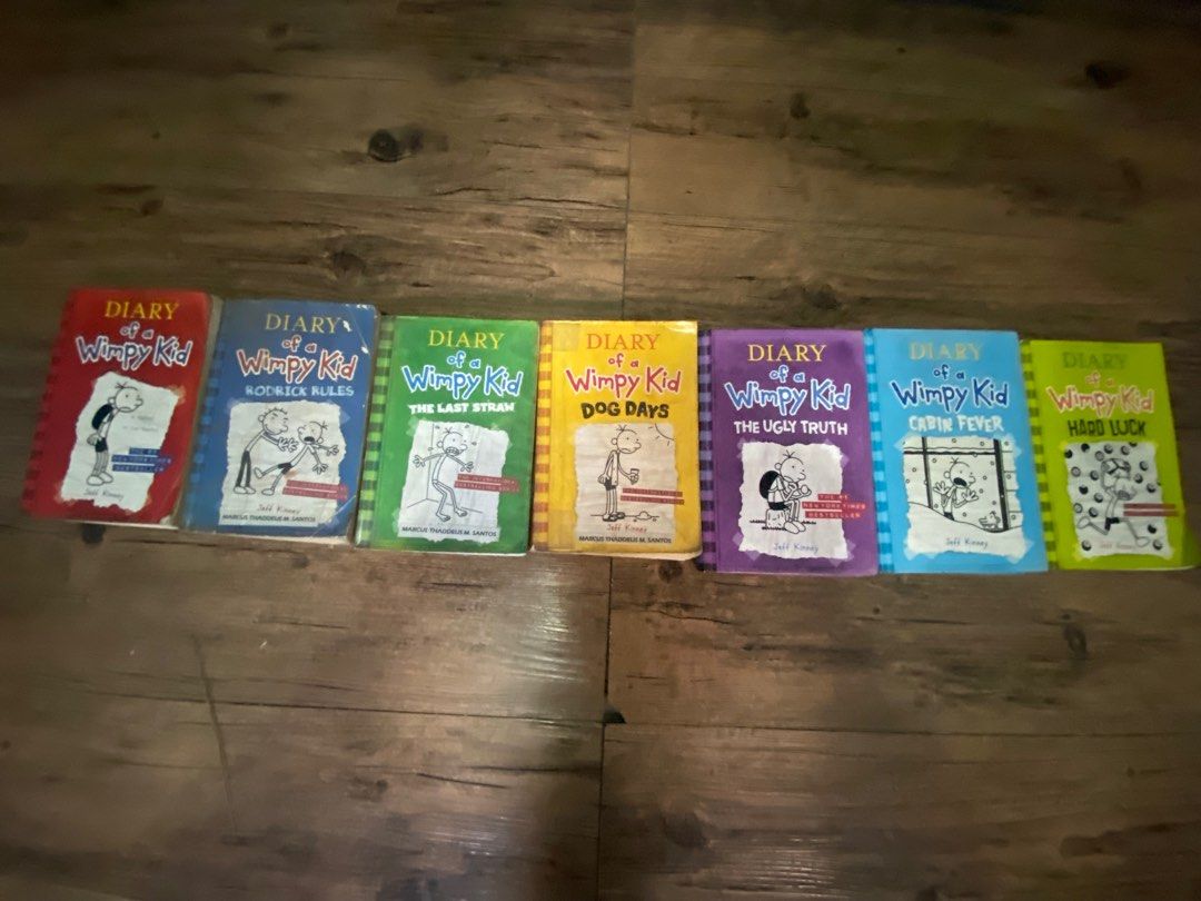 Diary Of A Wimpy Kid Set (Category: Children's Books) located in Quezon City. Submitted by marcusthadd (Listing ID 1327639906, Image 1). Description: Take all for 1500 If individually: Softbound - 200 Hardbound - 400 Can send more pics upon request Location: Quezon City.