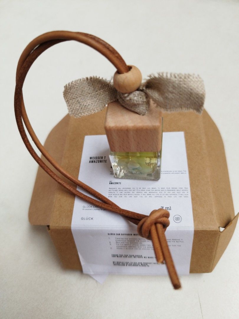Gluck Car Diffuser (Category: Interior Styling & Trim) located in Singapore. Submitted by sunset88sky (Listing ID 1327630309, Image 1). Description: Instructions: •twisted the wooden bottle lid anti-clockwise and remove it •Carefully remove the clear plastic stopper from the bottle •replace the wooden lid •tip the bottom upside down two to three times so that the fragrance absorbs into the wooden lid •hang it in your car or around your home =====