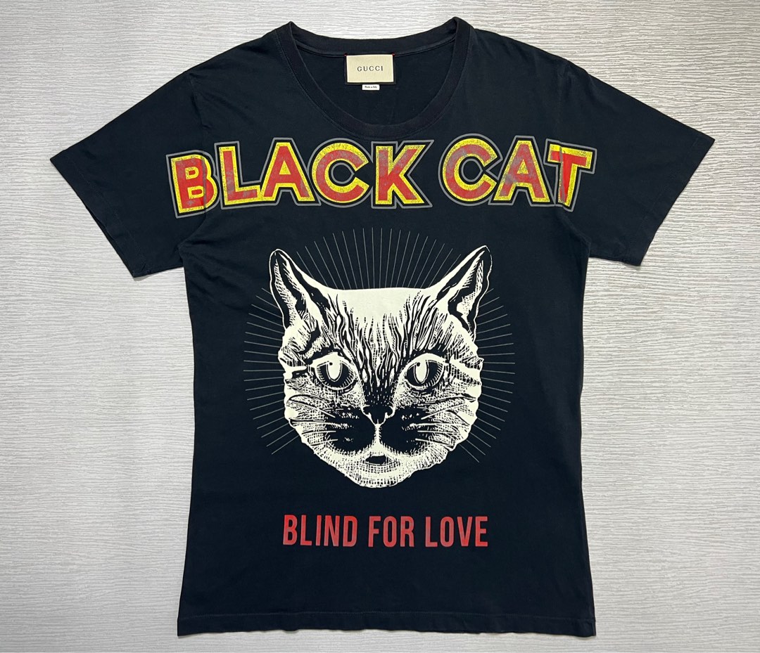 Gucci Black Cat T Shirt Luxury Apparel on Carousell