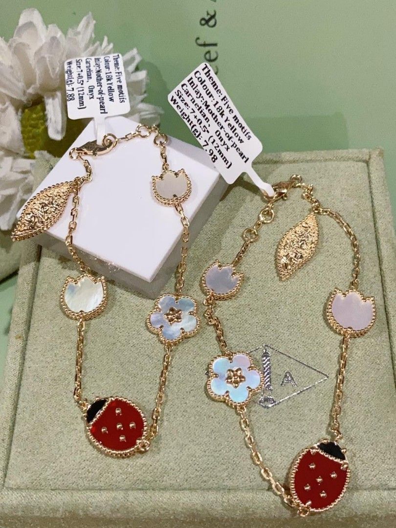 HkGold 15mm Lady bug Bracelet (Category: Bracelets) located in Manila. Submitted by shaineofpreciousjewelshop (Listing ID 1327672365, Image 2). Description: ✨Hi Welcome to Precious Jewel shop ✨ Important Reminder: No Cod,No Pick-up or meet up No lay-away,cash basis only-payment first policy. For more information pls contact me on my vb-09703422898. Thank you😊.
