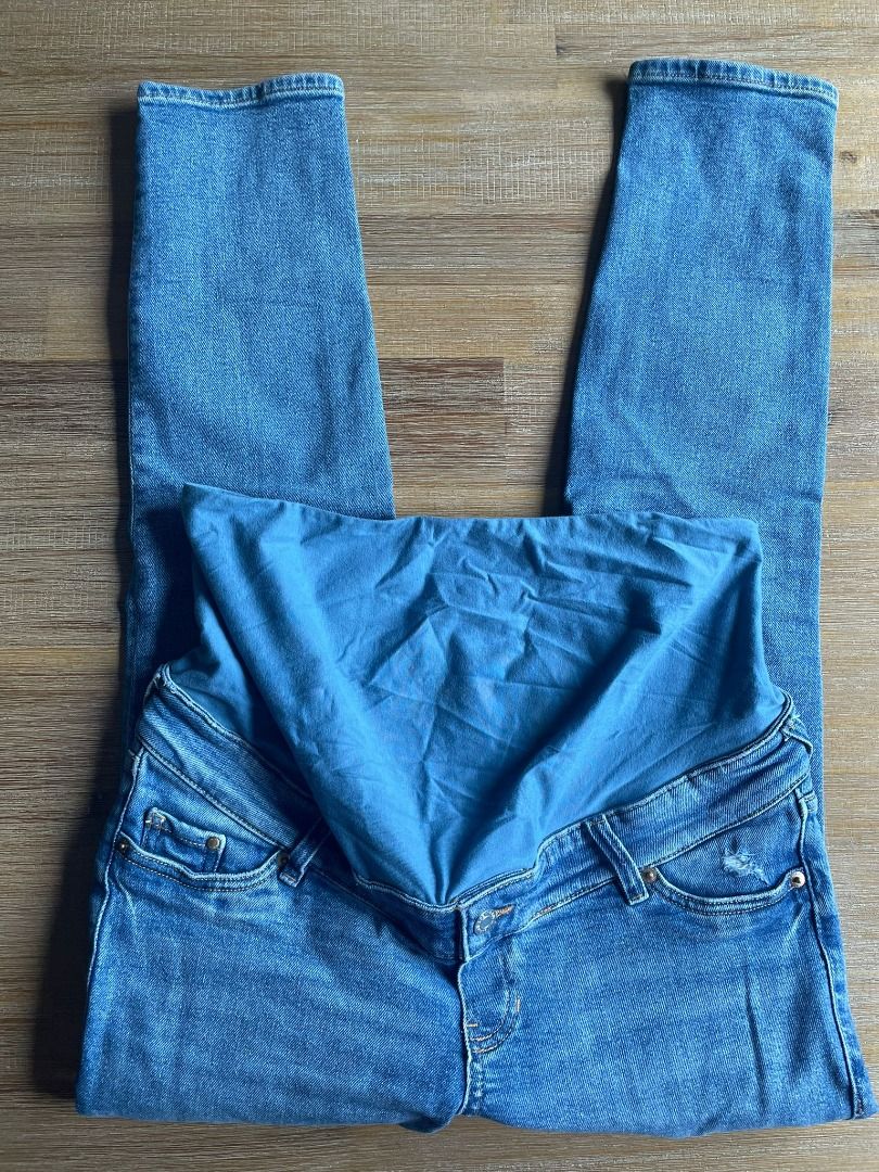 H M MATERNITY Mama Skinny Jeans light denim blue size S