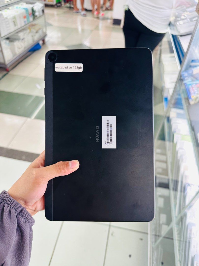 Huawei Matepad SE 128gb Wifi (Category: Android) located in San Juan City. Submitted by javedsgadgetshop (Listing ID 1327698807, Image 1). Description: OPEN FOR INSTALLMENT VIA CREDIT CARD/GGIVES/SPAY/BILLEASE & SWAP/TRADE-IN! BUY AND SELL! Quick Specs : Huawei Matepad SE •128gb •NTC Variant •Good batt health •Wifi Only •95% Smoothness •No hidden issue | No Repaired •100% Authentic | Not Refurbished •w/ OEM Charger & store warranty ❣️ - serial ca
