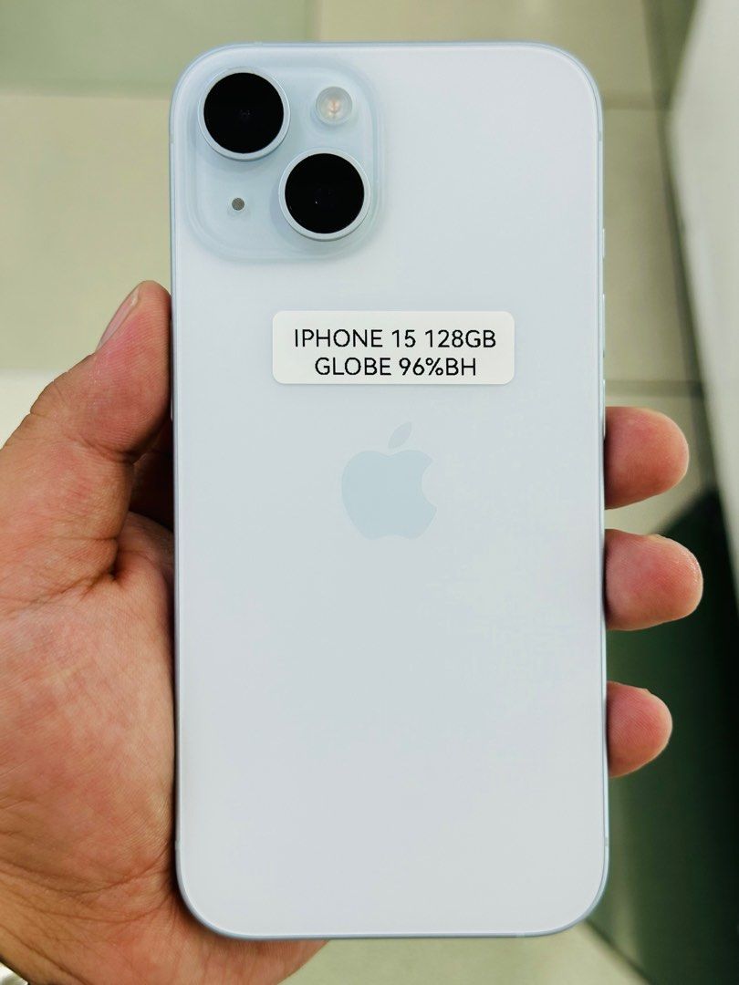 Iphone 15 128gb 96% batt Globelocked (Category: iPhone 15 Series) located in San Juan City. Submitted by javedsgadgetshop (Listing ID 1327708010, Image 1). Description: OPEN FOR INSTALLMENT VIA CREDIT CARD/GGIVES/SPAY/BILLEASE & SWAP/TRADE-IN! BUY AND SELL! Quick Specs : Iphone 15 •128gb •NTC Variant •96% batt health •Globelocked •95% Smoothness •No hidden issue | No Repaired •100% Authentic | Not Refurbished •w/ OEM Charger & store warranty ❣️ -