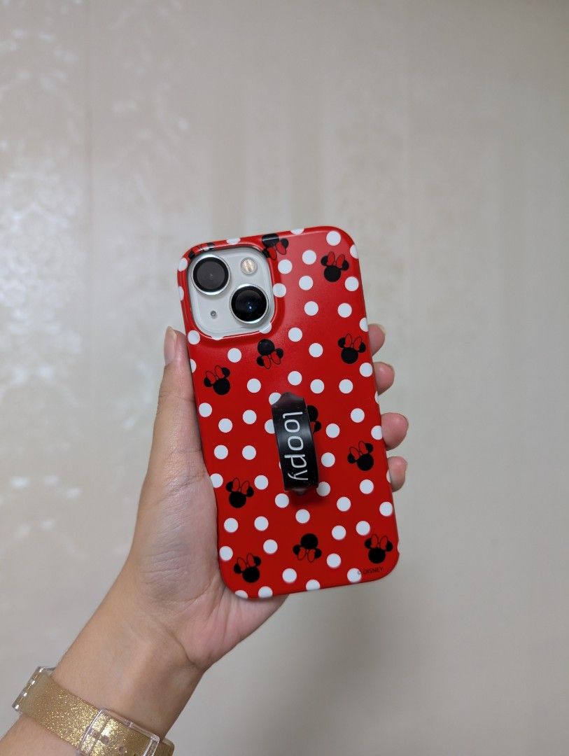 Loopy case for iPhone 12/13 mini - Minnie Mouse US Exclusive (Category: Cases & Sleeves) located in Valenzuela. Submitted by neromiii (Listing ID 1327109039, Image 1). Description: Price is fixed ❗ Minnie mouse design is US exclusive Preloved 8.5/10 Loopy case - iPhone 12/13 mini case Matte texture with glossy Minnies MOP: Gcash or bank transfer Shipping: Same day delivery via Grab or Lalamove; Discounted shipping via J&T Loc: Valenzuela.