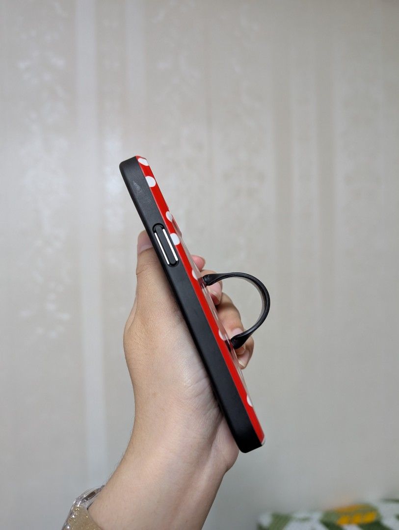 Loopy case for iPhone 12/13 mini - Minnie Mouse US Exclusive (Category: Cases & Sleeves) located in Valenzuela. Submitted by neromiii (Listing ID 1327109039, Image 3). Description: Price is fixed ❗ Minnie mouse design is US exclusive Preloved 8.5/10 Loopy case - iPhone 12/13 mini case Matte texture with glossy Minnies MOP: Gcash or bank transfer Shipping: Same day delivery via Grab or Lalamove; Discounted shipping via J&T Loc: Valenzuela.