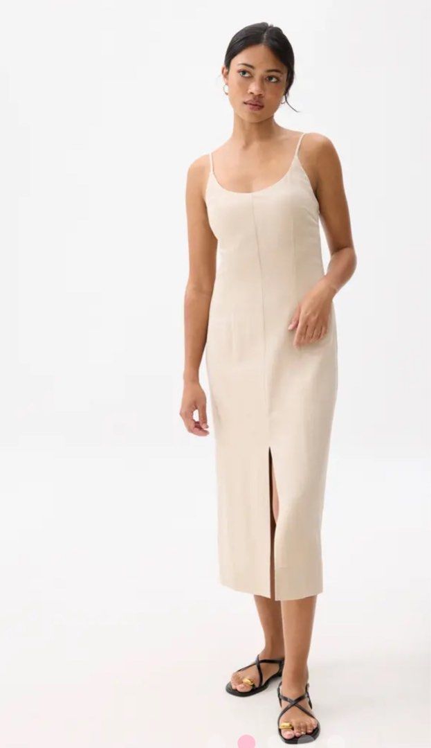 Love Bonito Linen Padded Column Midi Dress in Oat, Women's Fashion, Dresses  & Sets, Dresses on Carousell