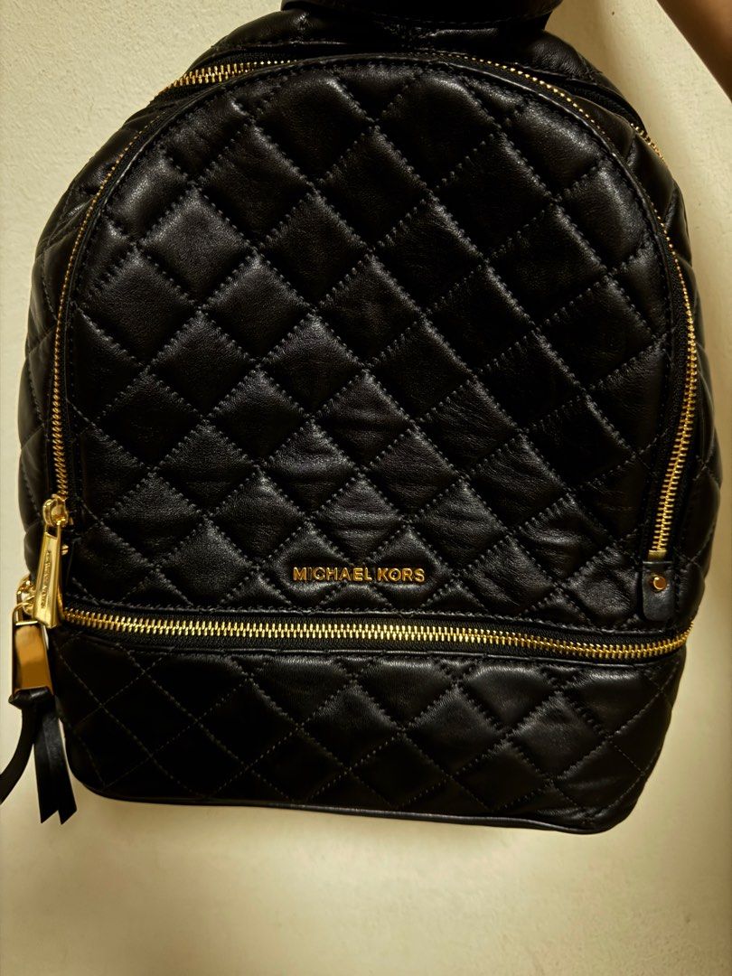 Michael kors quilted leather backpack clearance