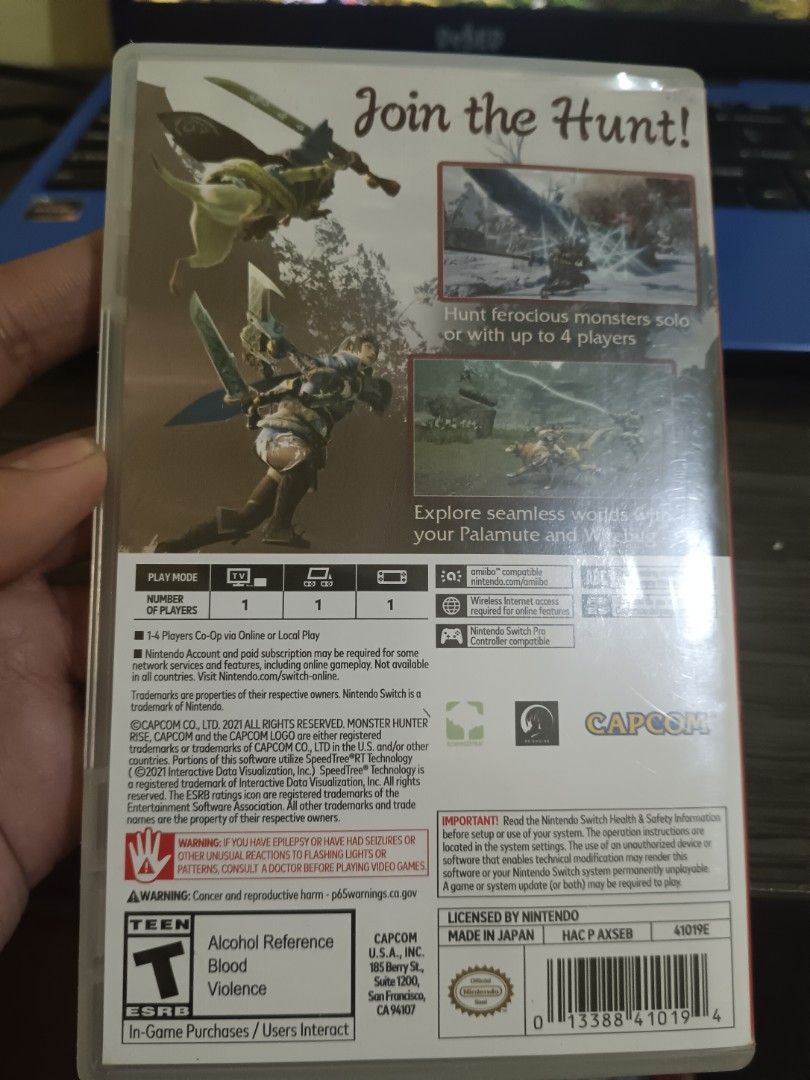 Monster Hunter Rise (US) Switch Game, Video Gaming, Video Games