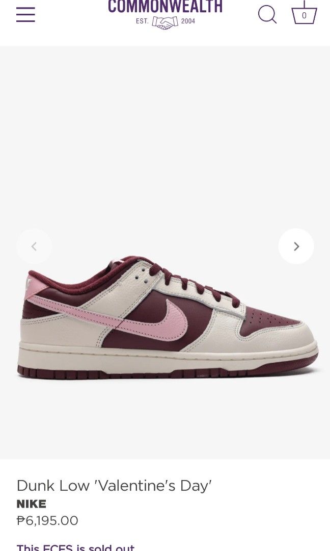 Nike Dunk Low Valentine's Day (Category: Sneakers & Footwear) located in Los Banos. Submitted by mcgregorio (Listing ID 1327673802, Image 3). Description: like new, without box, no issue, gagamitin na lang..