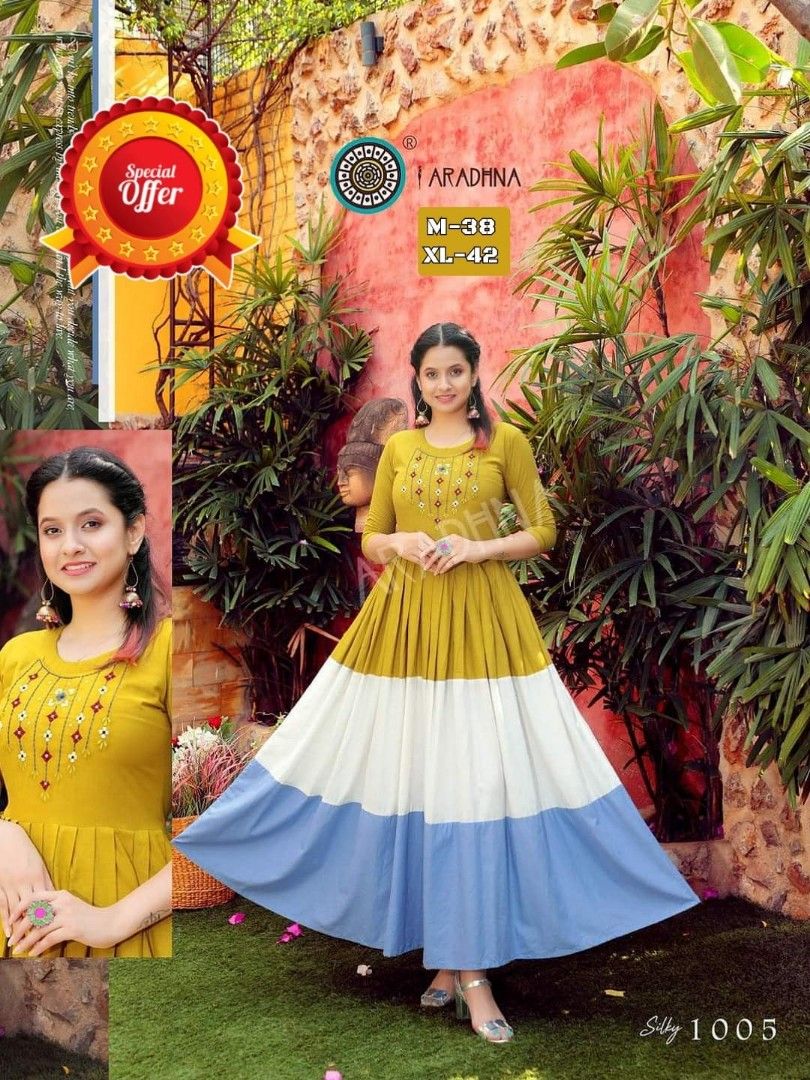 Pure Cotton Long Gown maxi kurti Casualwear Summerwear Dress