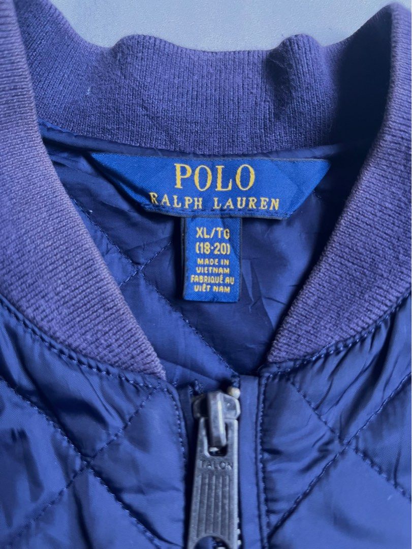 Ralph lauren quilted baseball jacket online