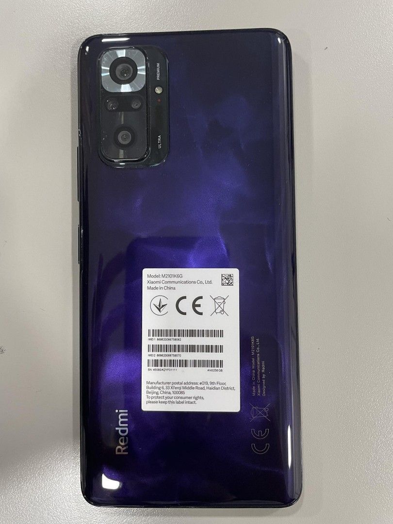 Redmi Note 10 Pro (256) (Category: Xiaomi) located in Manila. Submitted by ailaarv (Listing ID 1327585799, Image 1). Description: Lady owned 256g with box & case msg for more details rfs: bought a new android phone.