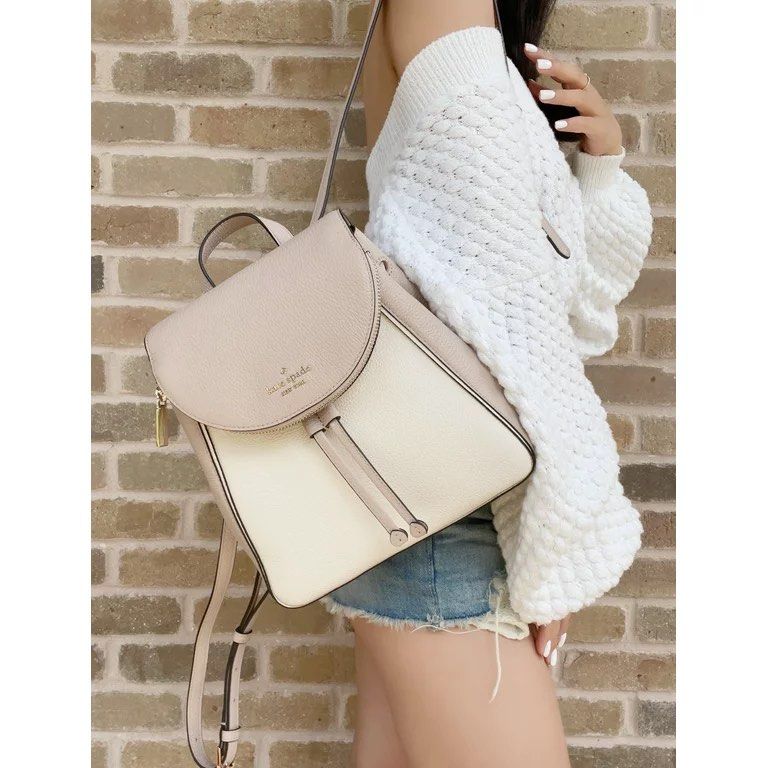 Leila medium flap nylon backpack best sale