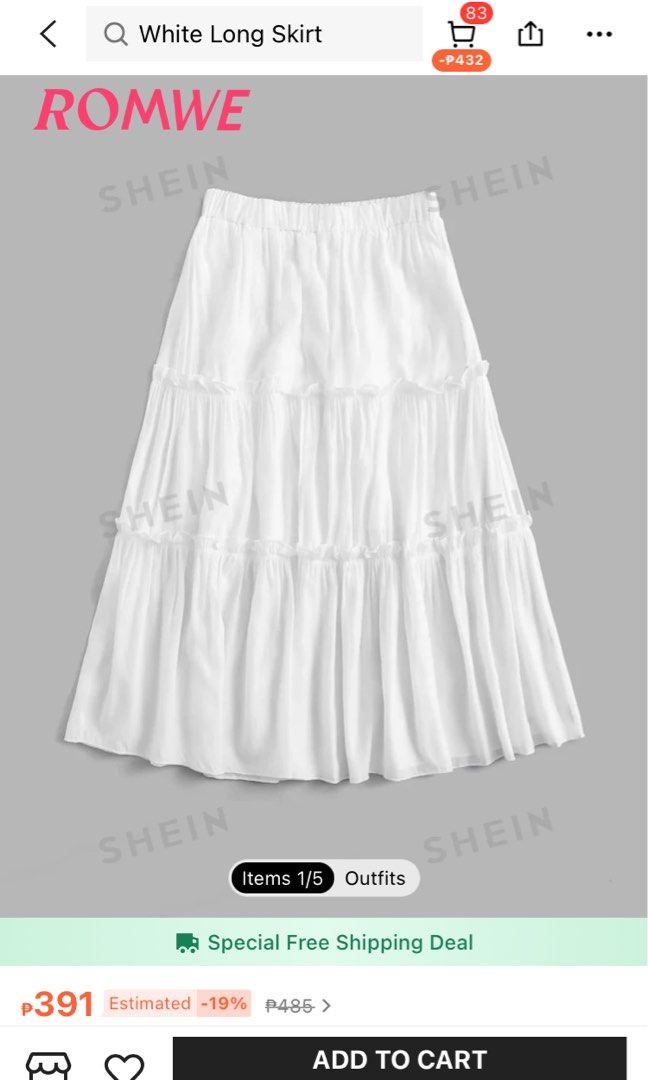 White skirt romwe new arrivals