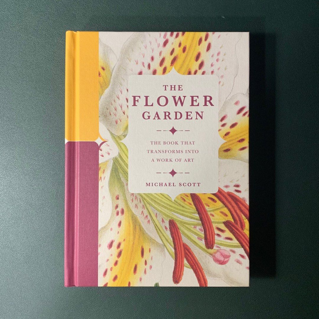 The Flower Garden hardcover pop up flower botanical illustration art