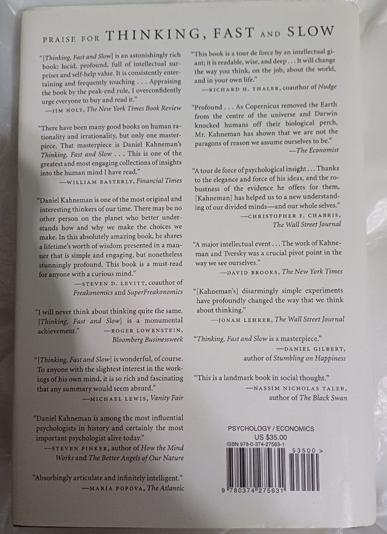 第一版精裝本Thinking, Fast and Slow, 興趣及遊戲, 書本& 文具, 宗教書藉- Carousell