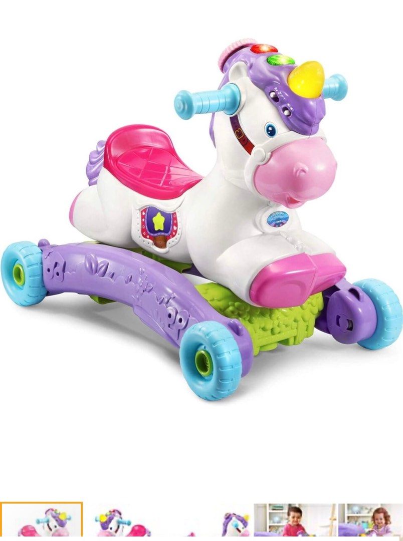 VTech Baby Rock & Ride Unicorn 2in1, Hobbies & Toys, Toys & Games on