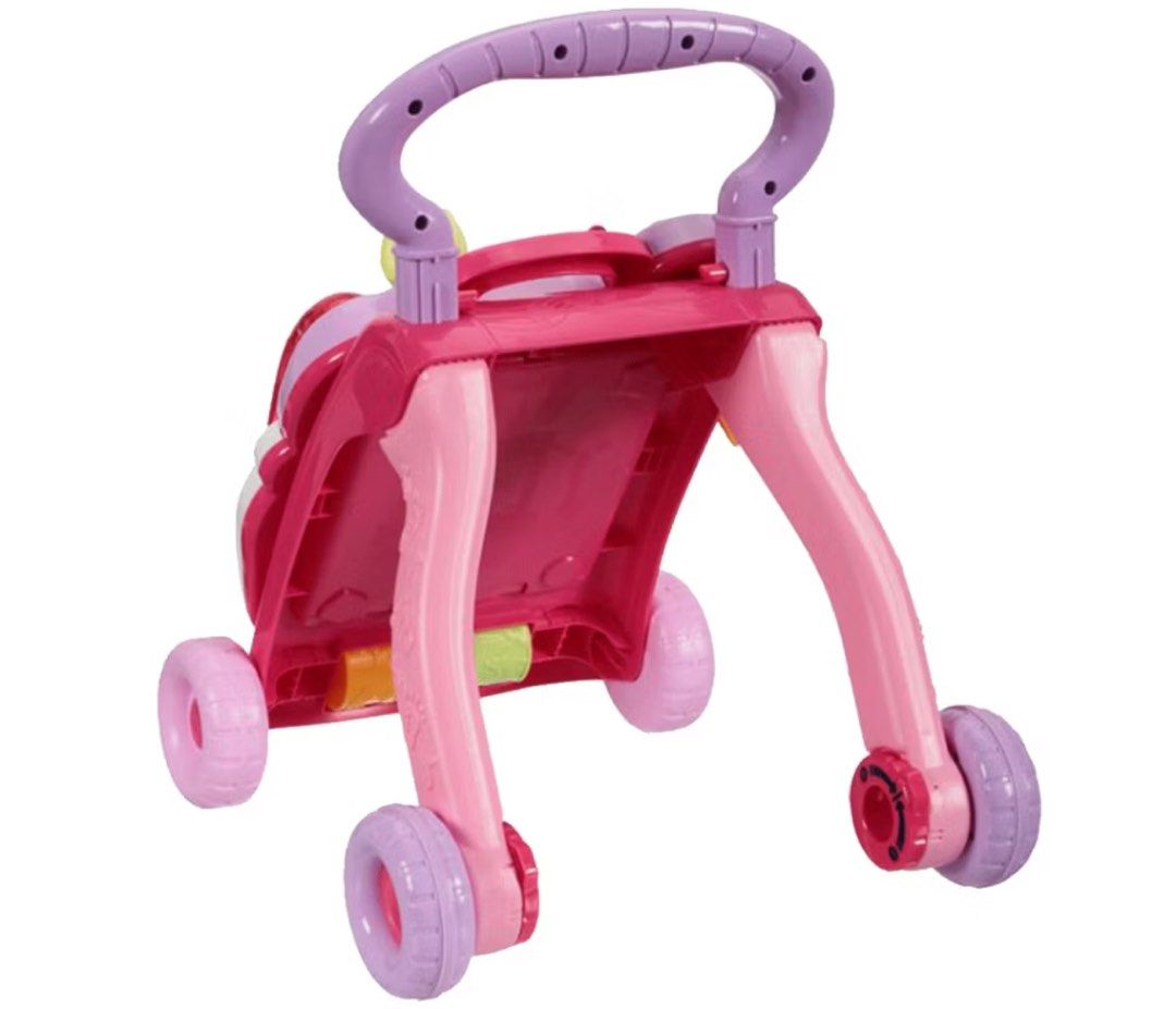 VTech Sit-to-Stand Learning Walker (Pink) (Category: Infant Playtime) located in Quezon City. Submitted by cdgextra (Listing ID 1327625676, Image 2). Description: Barely used! Still looks brand new. SRP 3,399 Recommended for ages 9 to 36 months Material: Plastic Adjustable speed control on wheels. Protects beginning walkers. Detachable learning centre introduces words, numbers, shapes, animals, and colours Contains a role-play mobile phone for ad