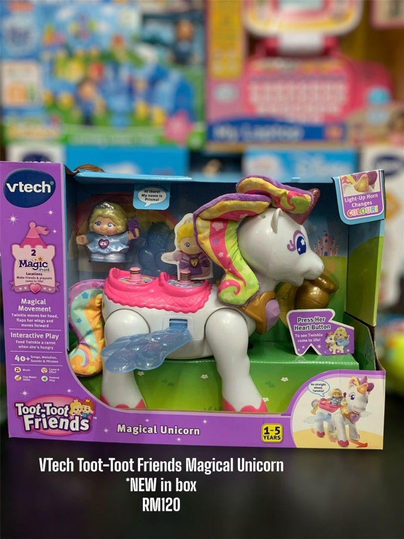 Vtech Toot Toot Magical Unicorn Hobbies Toys Toys Games on Carousell