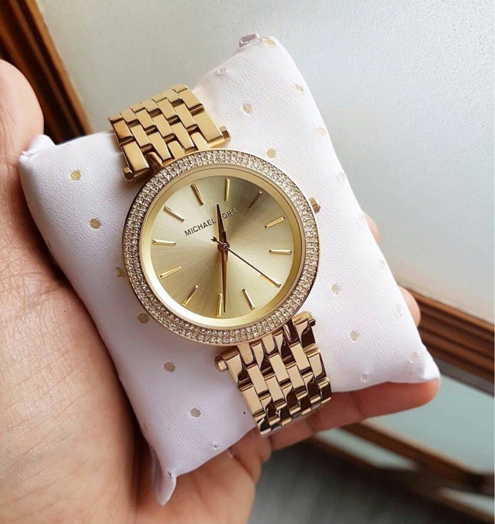100 authentic Warranty Michael Kors MK3191 Gold Tone Glitz Darci Watch 39mm MK3191 Women s Fashion Watches Accessories Watches on Carousell