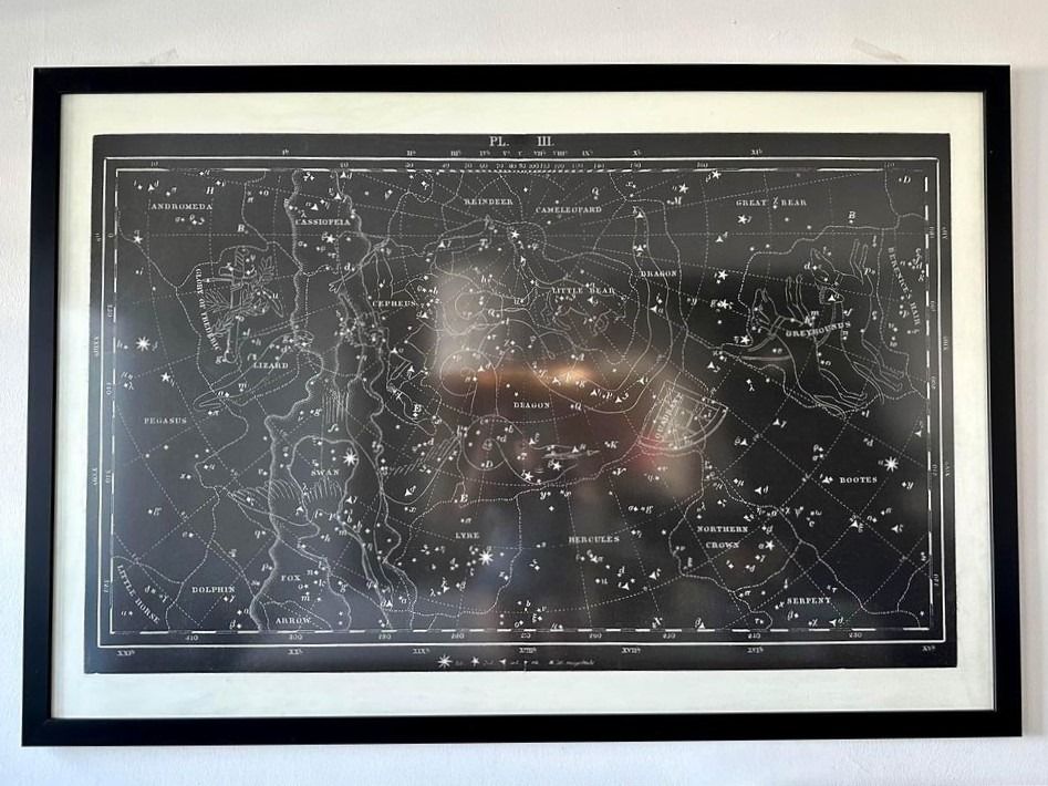 152 x 101 cm Monochrome Large Wall Art Print Painting Stars