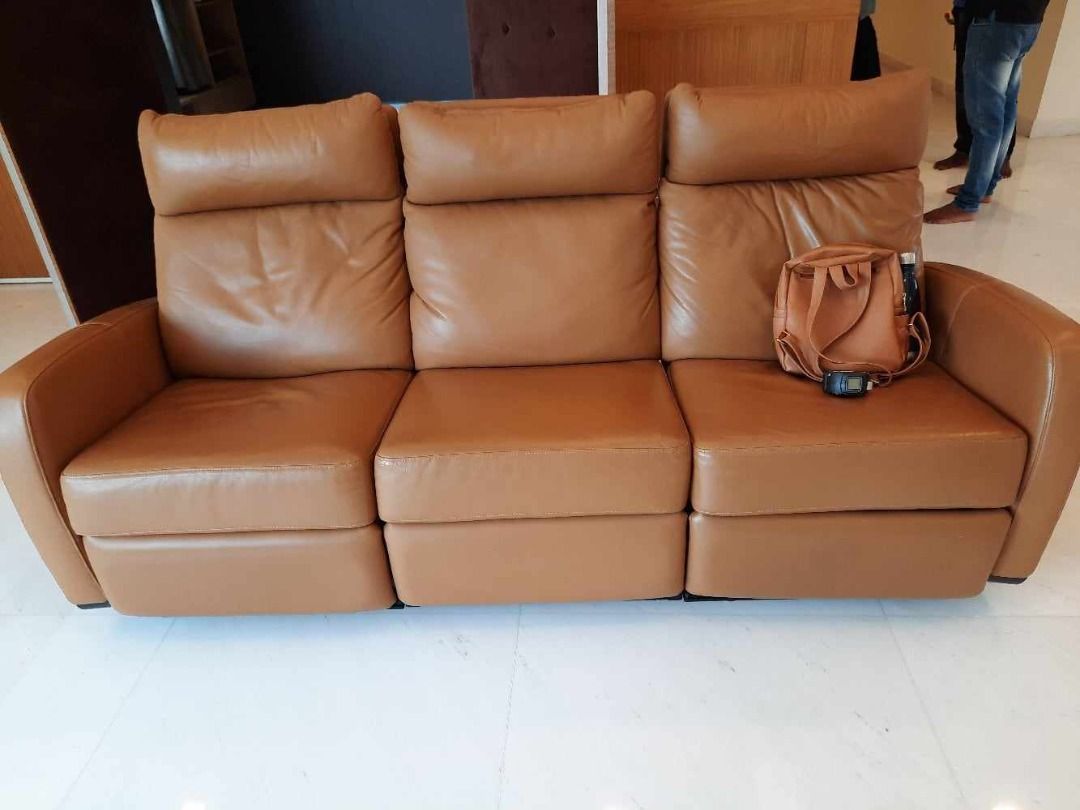 3 seater Cellini recliner leather sofa Furniture Home Living Furniture Sofas on Carousell