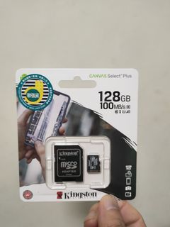 Tarjeta microSD Kingston nueva y original de 128 GB