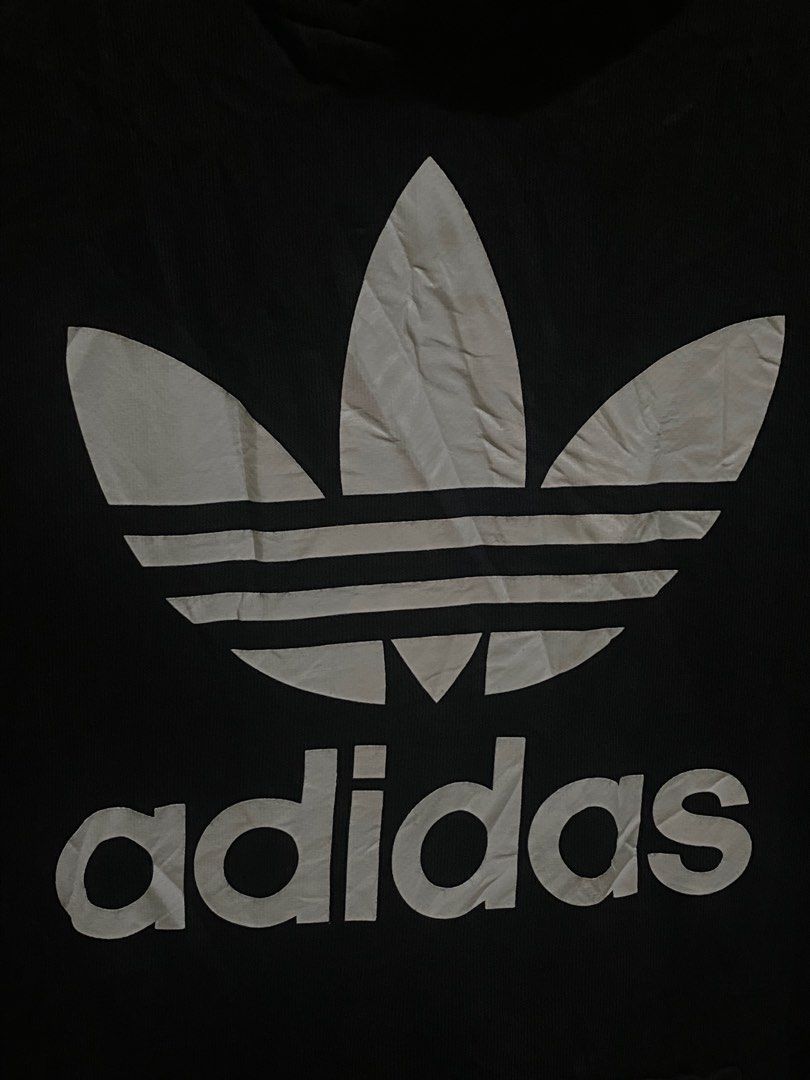 Adidas Trefoil Hoodie Black DV2870 Original, Fesyen Pria, Pakaian