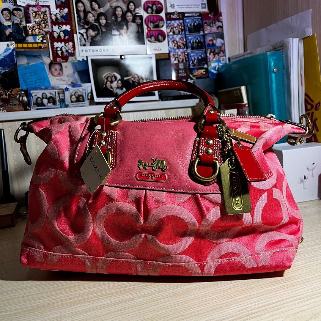 AUTHENTIC Coach Madison Sabrina Satchel Bag in Red