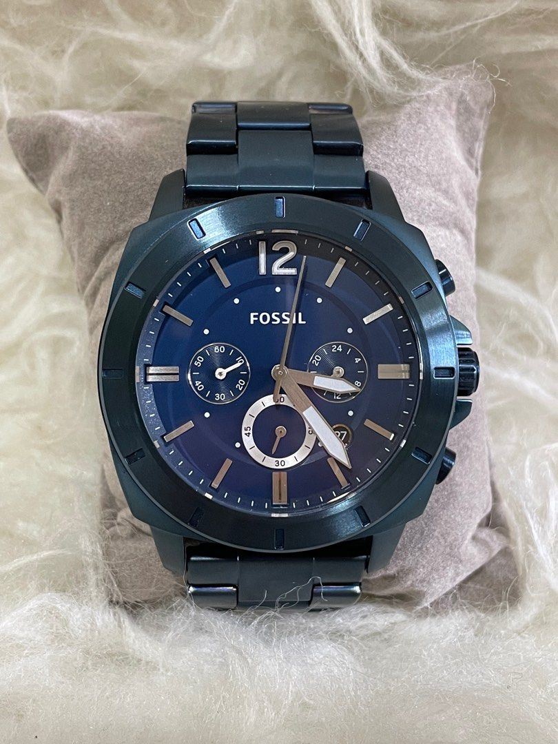 AUTHENTIC FOSSIL BQ2319 PRIVATEER SPORT CHRONOGRAPH BLUE STAINLESS WATCH