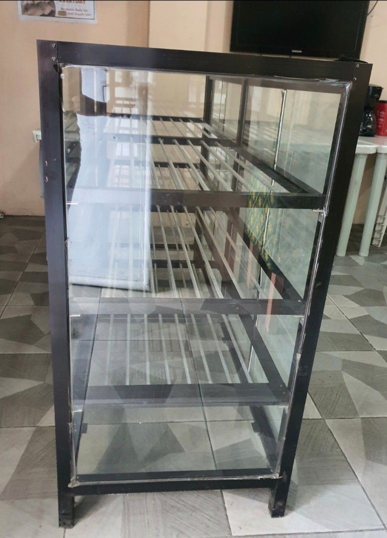 Bread Glass Rack BAKERY GLASS DISPLAY RACK 4 LAYERS ALUMINUM STANTE, Furniture & Home ...