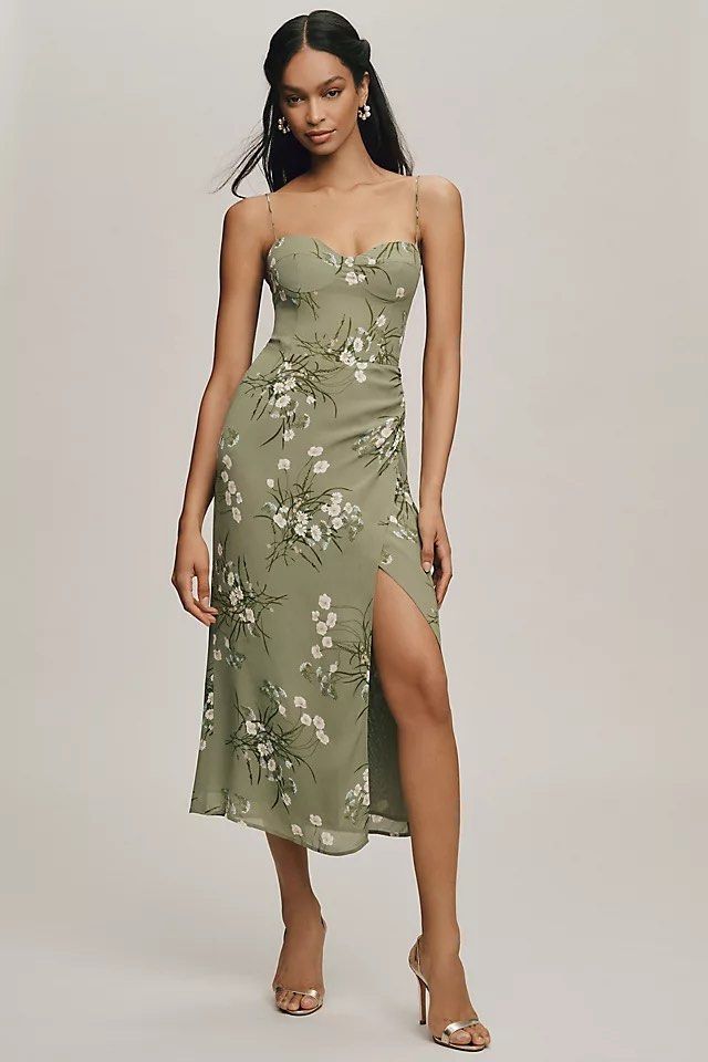 BNWT reformation Kourtney dress in Bonita green floral Women s Fashion Dresses Sets Dresses on Carousell