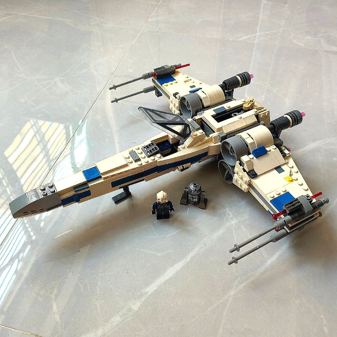 DIY Brick Block Star Wars X Wing Blue Squadron Lego Compatible