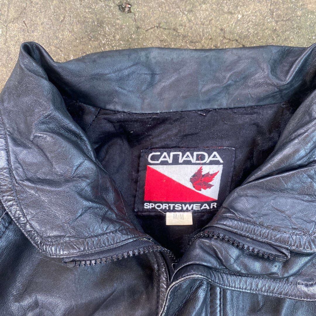 Canada sportswear leather jacket new arrivals