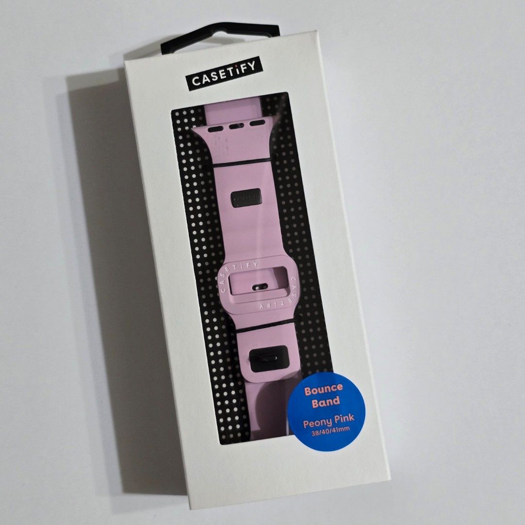 由 padeliza (刊登 ID 1327880448，圖片 1) 提交，位於 台北市 (Taipei) 的 Casetify apple watch 38 /40/41mm錶帶 Bounce Band - Primrose Pink (類別：手錶)，說明：全新 原價2250元 只有一個。