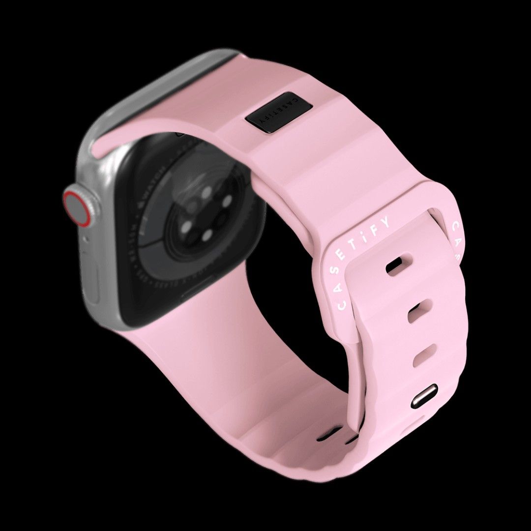 由 padeliza (刊登 ID 1327880448，圖片 2) 提交，位於 台北市 (Taipei) 的 Casetify apple watch 38 /40/41mm錶帶 Bounce Band - Primrose Pink (類別：手錶)，說明：全新 原價2250元 只有一個。