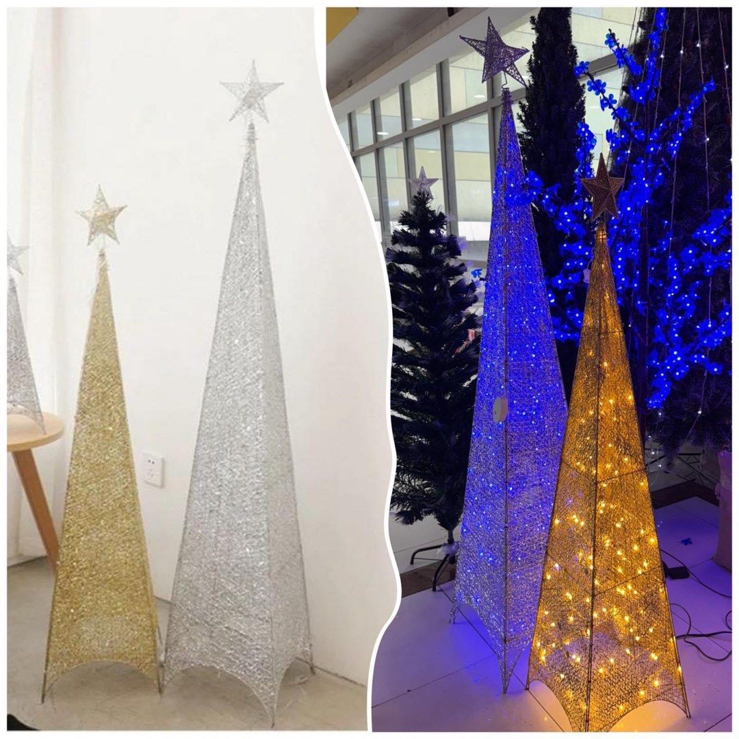CHRISTMAS TOWER (Category: Other Home Decor) located in Manila. Submitted by rmbshop (Listing ID 1327800061, Image 2). Description: 5ft - 1,000 6ft - 1,400 7ft - 1,900 8ft - 2400 Led lights - 550 each Colors : Silver & Gold Glittered Size : 150cm / 180cm / 210cm / 240cm Cod around metro manila Same day deliver Ship via courier lbc, bus ship, etc outside province .