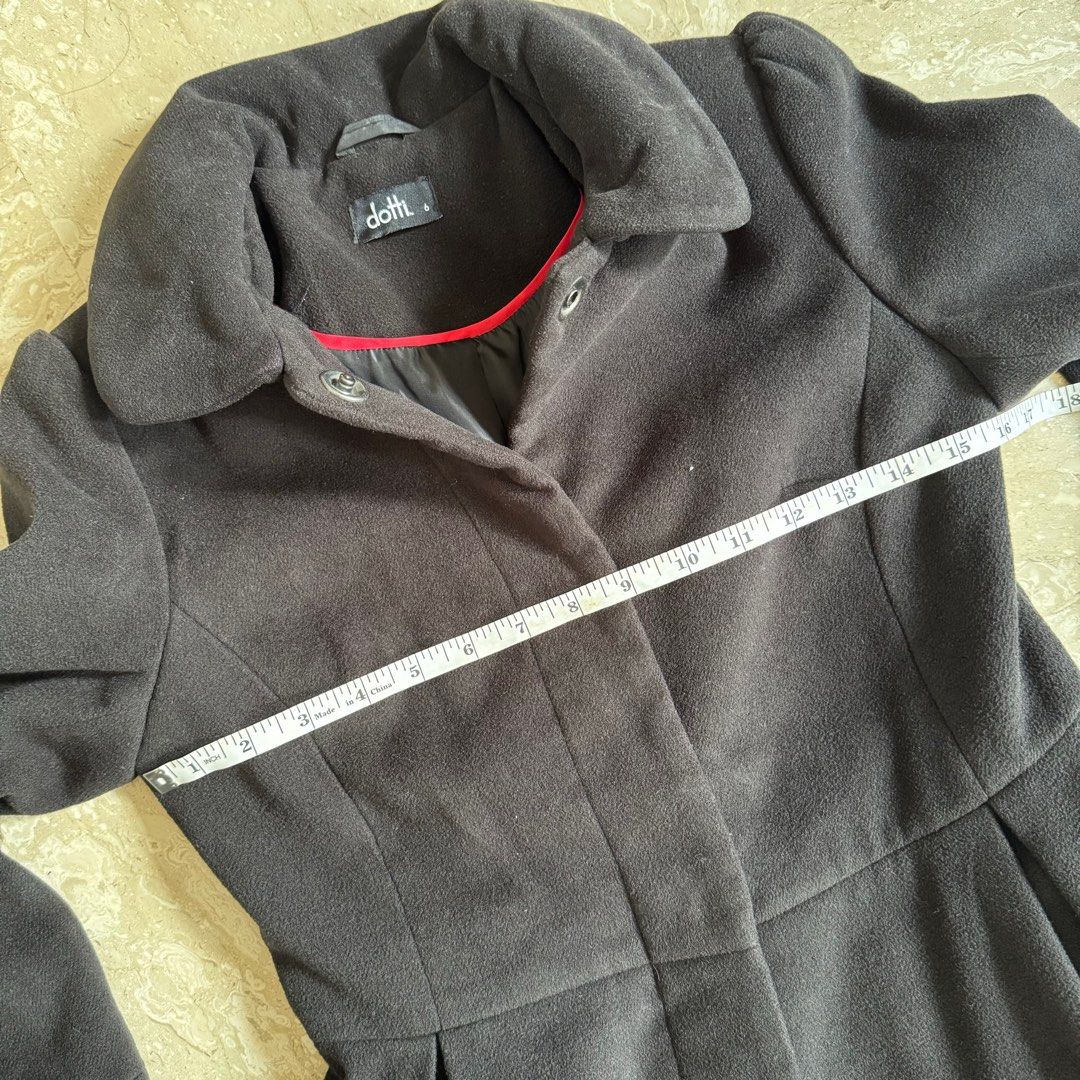 Dotti Black Cacoon Long Coat Women s Fashion Coats Jackets and Outerwear on Carousell