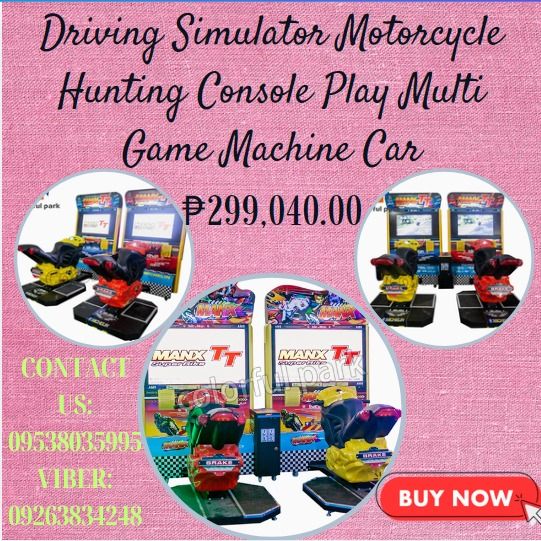 DRIVING SIMULATOR MOTORCYCLE HUNTING CONSOLE PLAY GAME MACHINE CAR (Category: Vehicle & Diecast Models) located in Aroroy. Submitted by 09602831019 (Listing ID 1327736218, Image 1). Description: 1.Size：235*230*180cm 2.Weight：300KG.