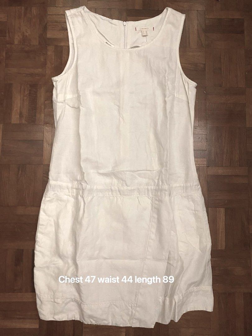 Esprit linen white dress, Women's Fashion, Dresses & Sets, Dresses on  Carousell