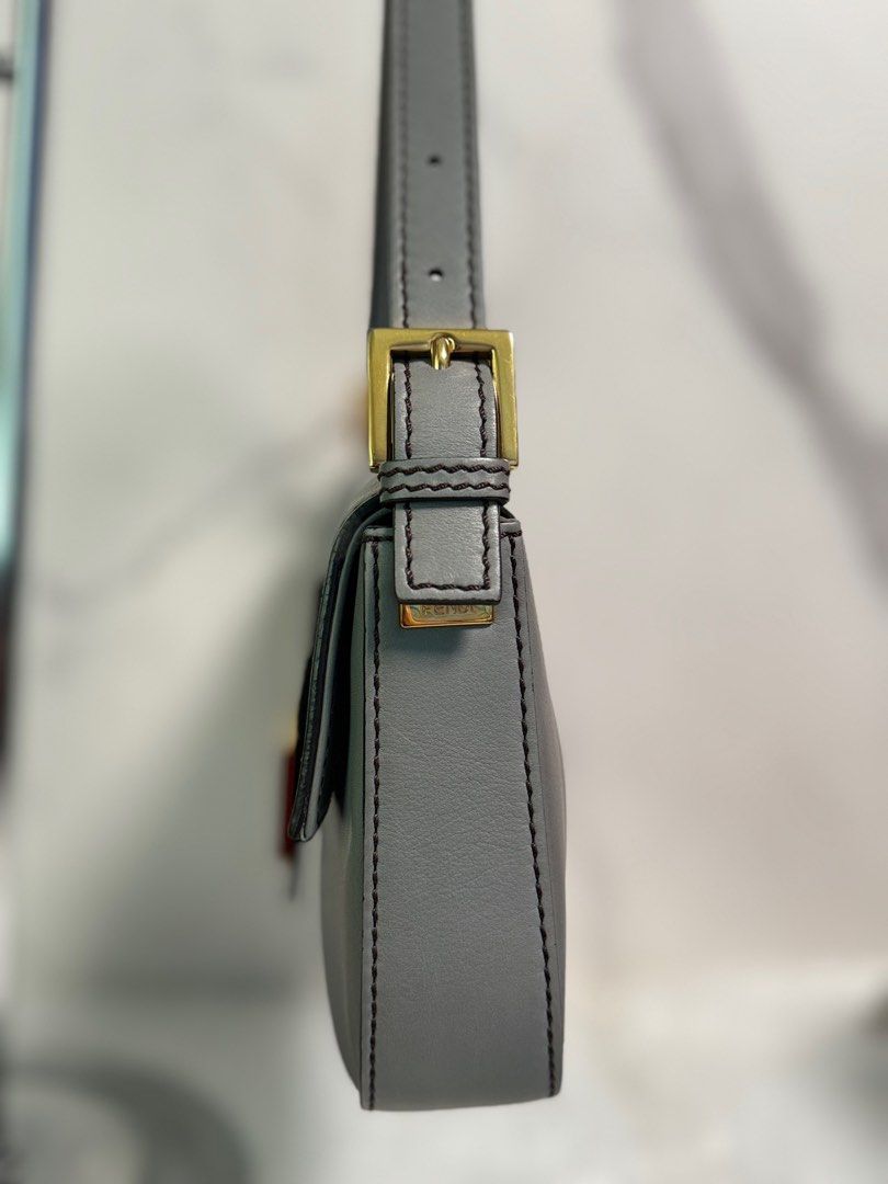 FENDI Vitello Flamingo Enamel Interchangeable Strap Baguette (Category: Luxury Bags & Wallets) located in Pasig City. Submitted by arpees.co (Listing ID 1327763355, Image 3). Description: Inclusions dust bag mirror unused srap Legit Grails.