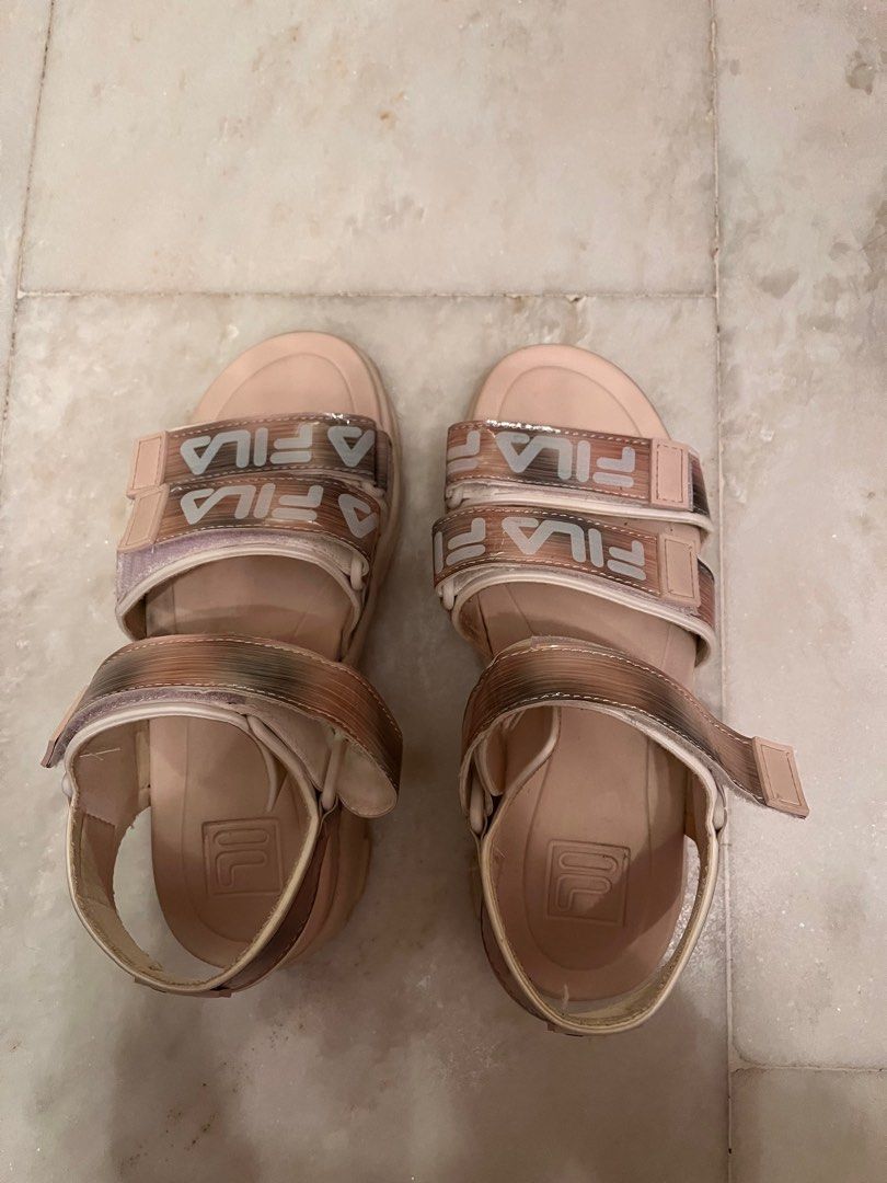 Fila Sandals Shiny Beige US 6